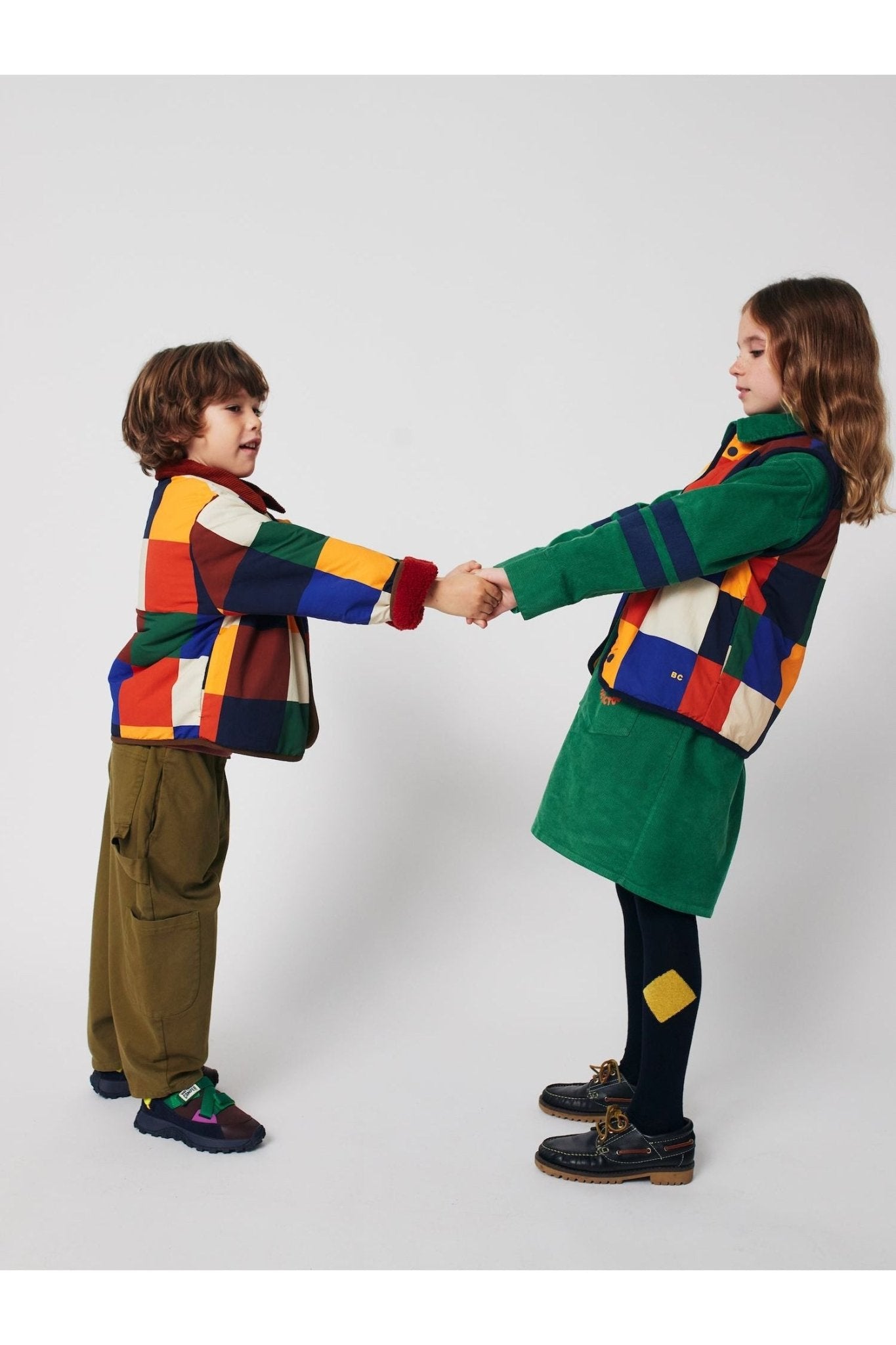 Multicolor Tiles reversible vest Multicolor van Bobo Choses | Kids Conceptstore Le Fanfare