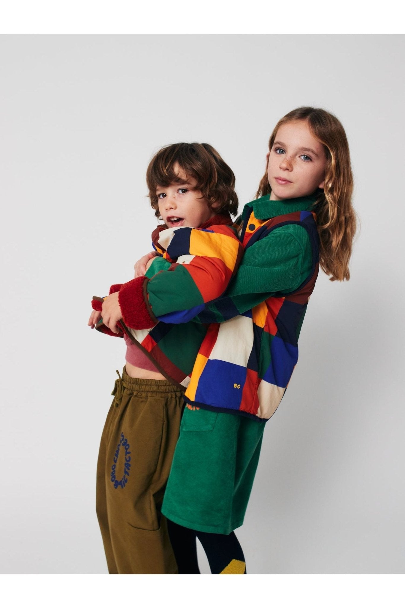 Multicolor Tiles reversible vest Multicolor van Bobo Choses | Kids Conceptstore Le Fanfare