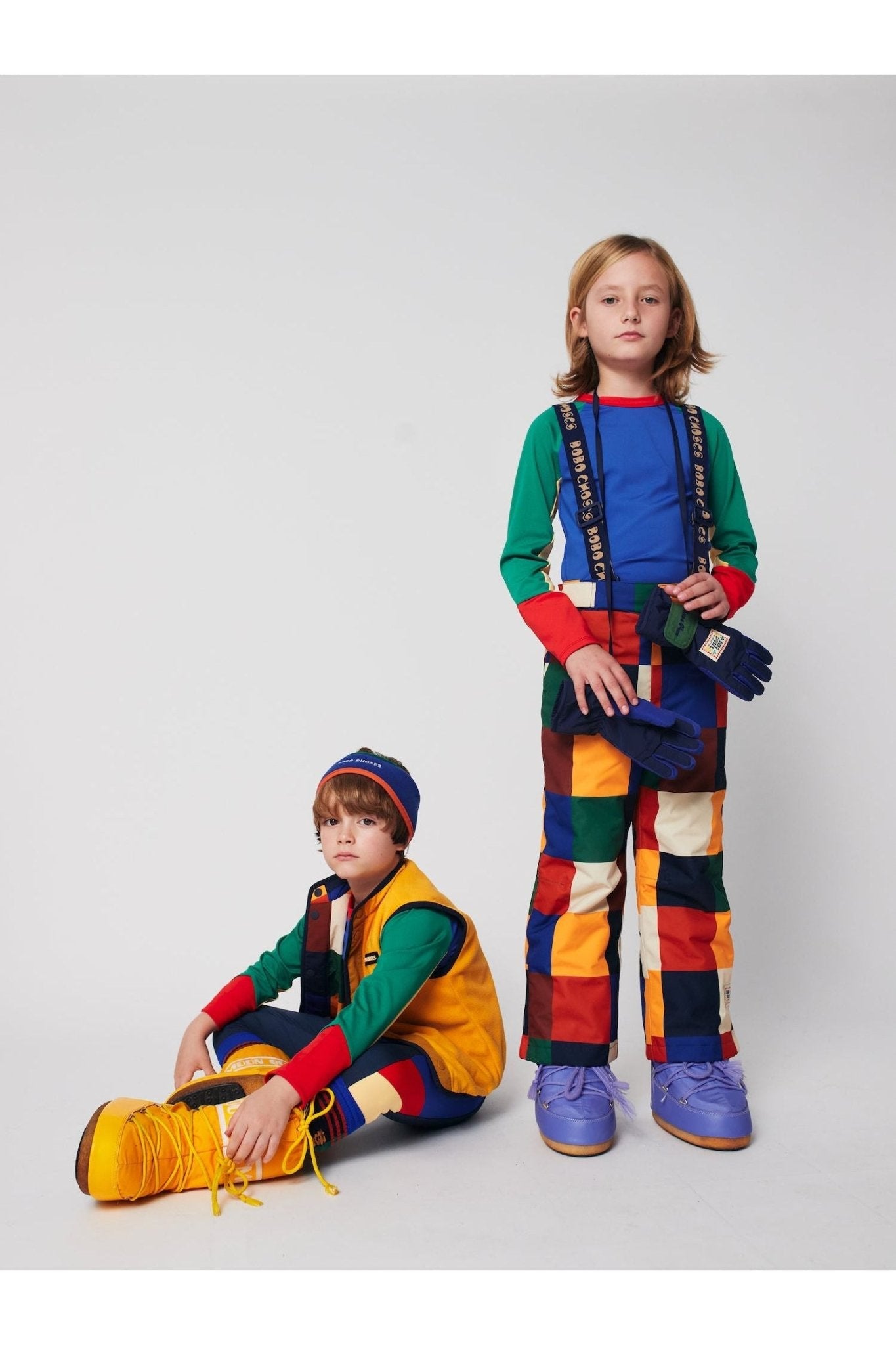 Multicolor Tiles reversible vest Multicolor van Bobo Choses | Kids Conceptstore Le Fanfare
