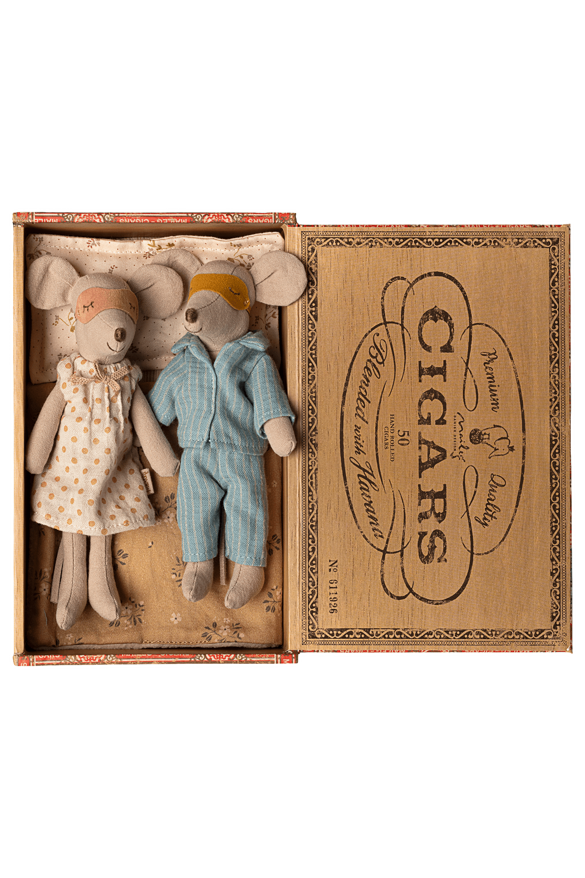 Mum & Dad mice in cigarbox van Maileg | Kids Conceptstore Le Fanfare