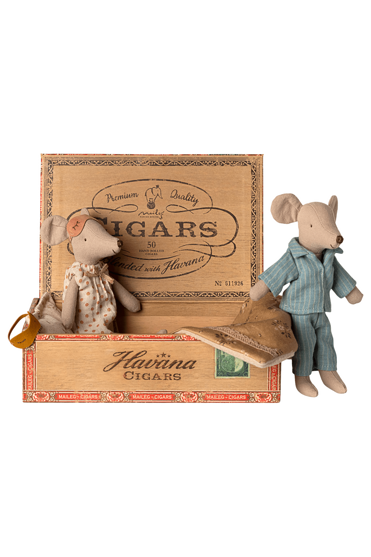 Mum & Dad mice in cigarbox van Maileg | Kids Conceptstore Le Fanfare