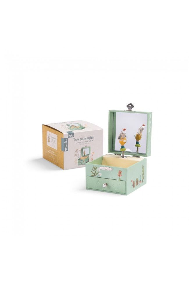 Muzikale juwelendoos - Trois Petits Lapins van Moulin Roty | Kids Conceptstore Le Fanfare