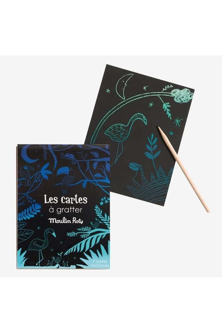 Nacht Kraskaarten Les Petites Merveilles van Moulin Roty | Kids Conceptstore Le Fanfare