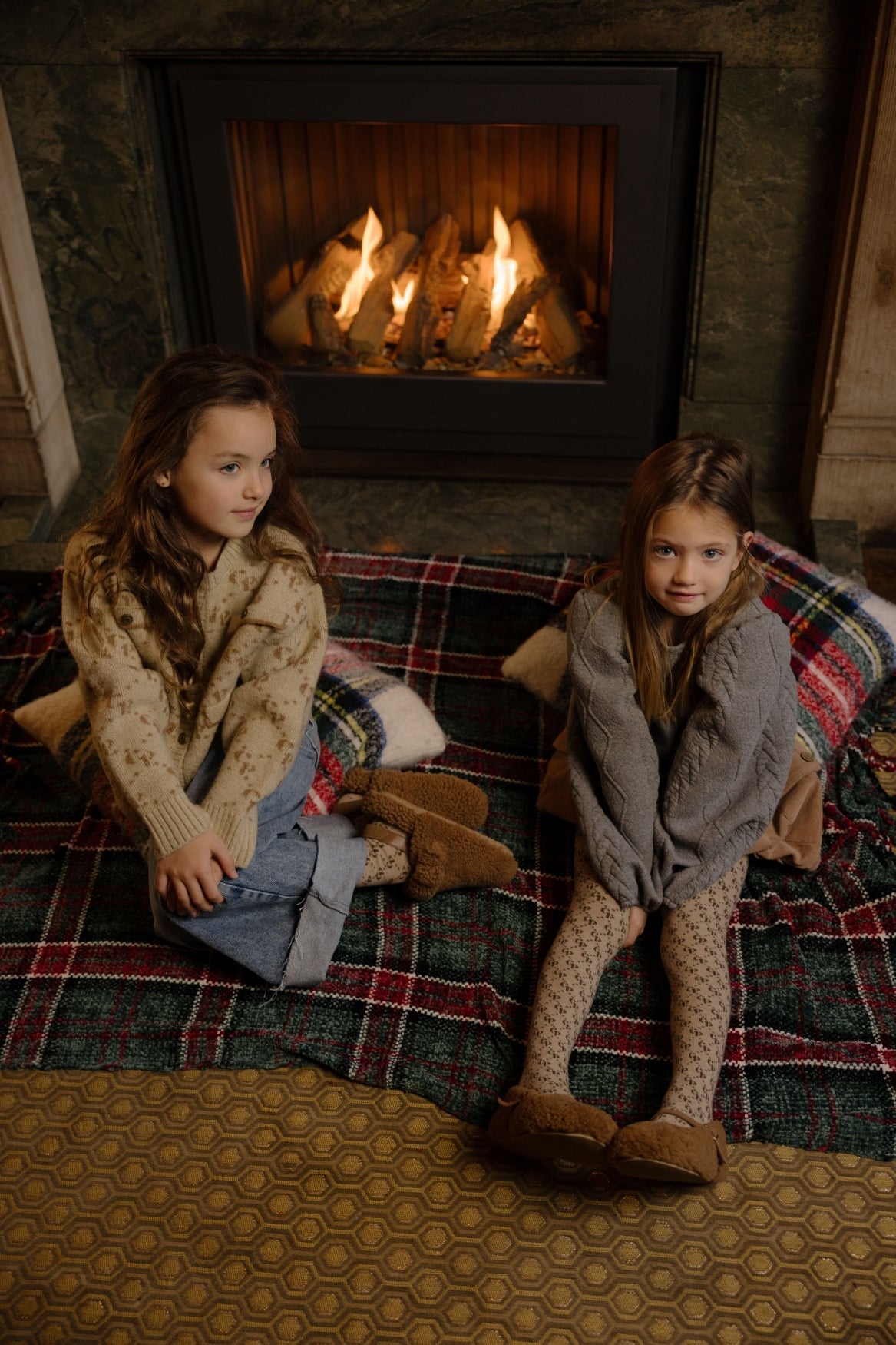 Nadia Tights - Camel Melange van Charlie Petite | Kids Conceptstore Le Fanfare
