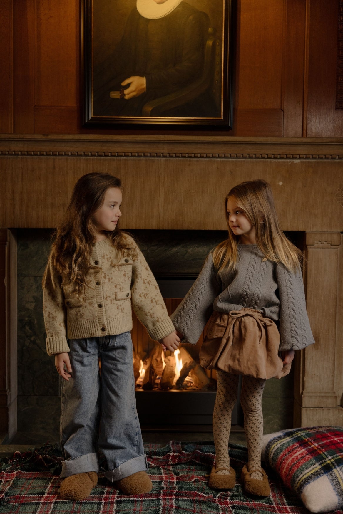 Nadia Tights - Camel Melange van Charlie Petite | Kids Conceptstore Le Fanfare