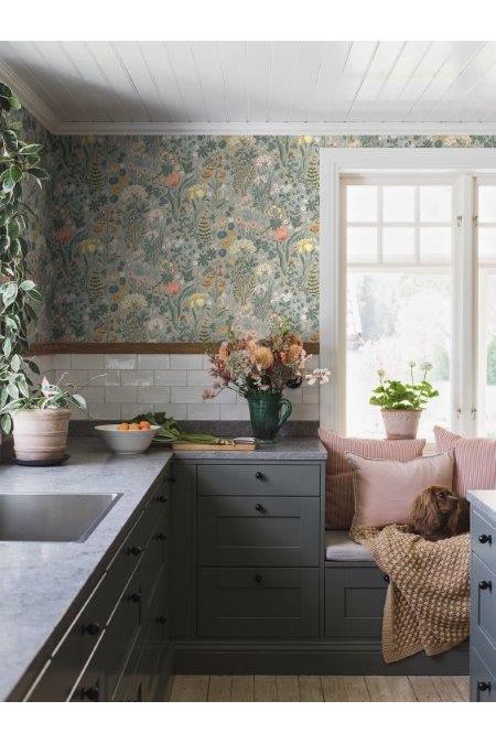 New Heritage - Blomsterhav - Multi/Grey van Boråstapeter | Kids Conceptstore Le Fanfare