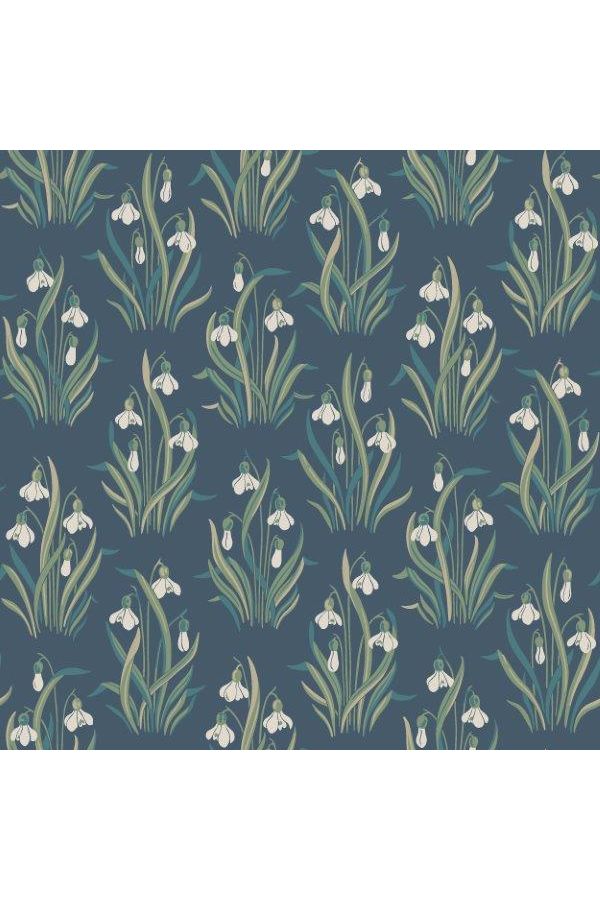 New Heritage - Snödroppe - Blue van Boråstapeter | Kids Conceptstore Le Fanfare