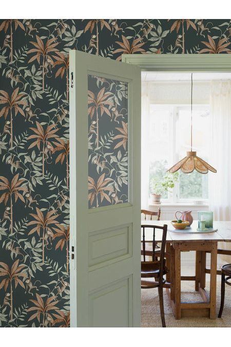 Newbie Wallpaper - Jungle Friends - Blue van Boråstapeter | Kids Conceptstore Le Fanfare