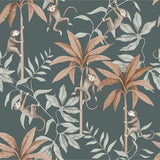 Newbie Wallpaper - Jungle Friends - Blue van Boråstapeter | Kids Conceptstore Le Fanfare