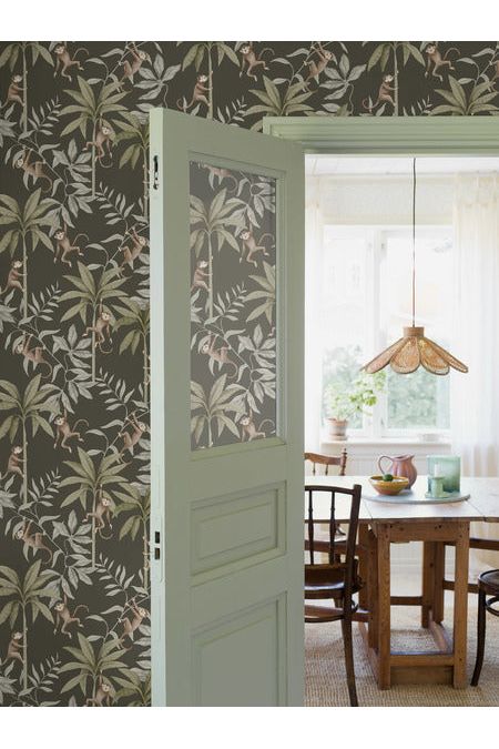 Newbie Wallpaper - Jungle Friends - Green van Boråstapeter | Kids Conceptstore Le Fanfare