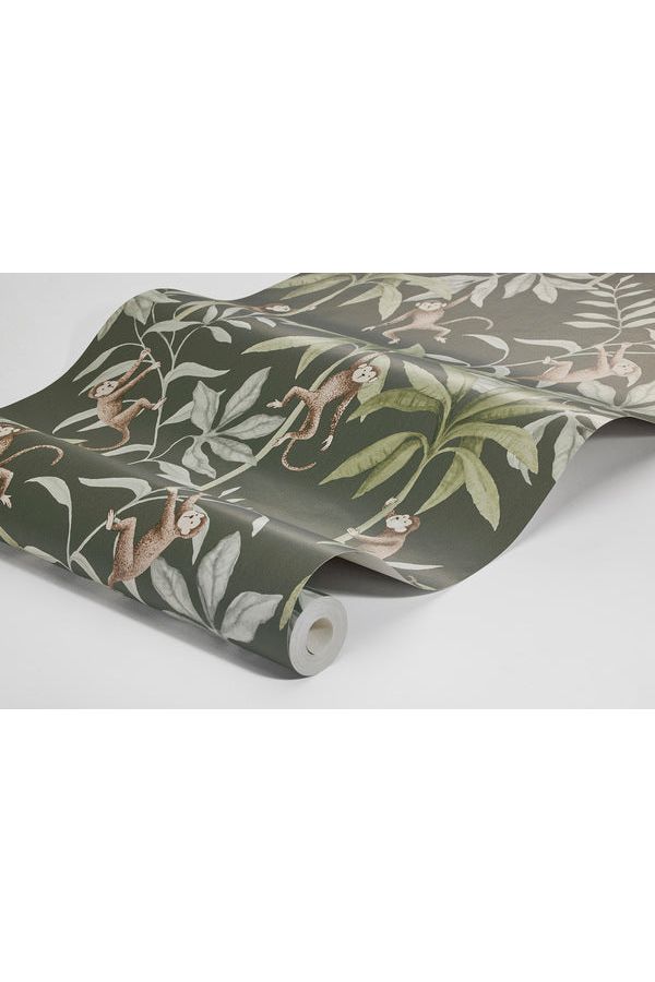 Newbie Wallpaper - Jungle Friends - Green van Boråstapeter | Kids Conceptstore Le Fanfare