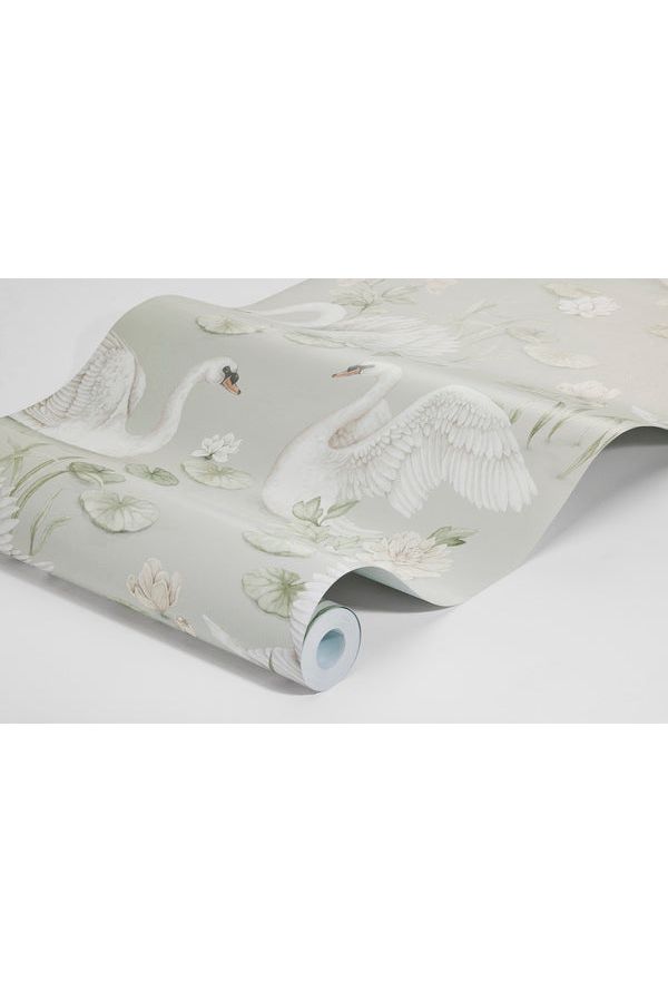 Newbie Wallpaper - Lily Swan - Green van Boråstapeter | Kids Conceptstore Le Fanfare