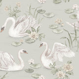 Newbie Wallpaper - Lily Swan - Green van Boråstapeter | Kids Conceptstore Le Fanfare