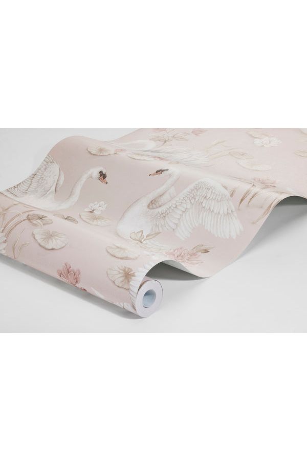 Newbie Wallpaper - Lily Swan - Pink van Boråstapeter | Kids Conceptstore Le Fanfare