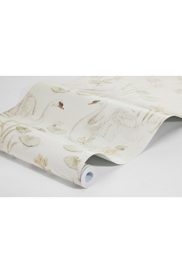 Newbie Wallpaper - Lily Swan - White van Boråstapeter | Kids Conceptstore Le Fanfare