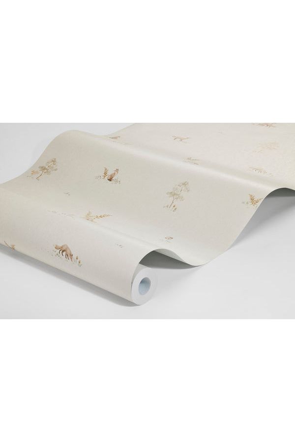 Newbie Wallpaper - Little Fox - Beige van Boråstapeter | Kids Conceptstore Le Fanfare