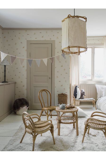 Newbie Wallpaper - Little Fox - Beige van Boråstapeter | Kids Conceptstore Le Fanfare