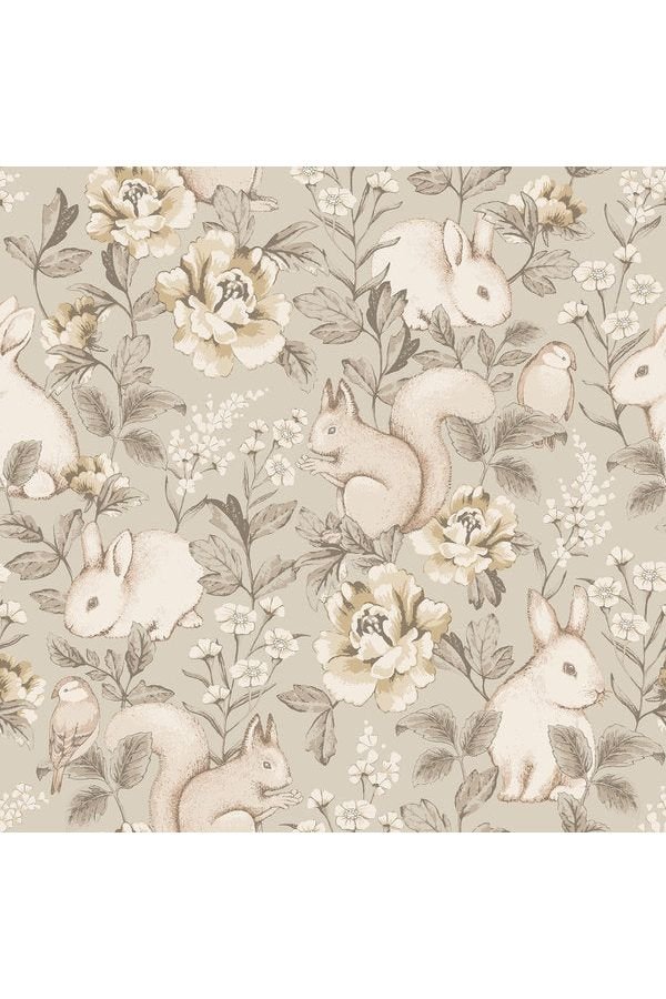 Newbie Wallpaper - Magic Forest - Beige van Boråstapeter | Kids Conceptstore Le Fanfare