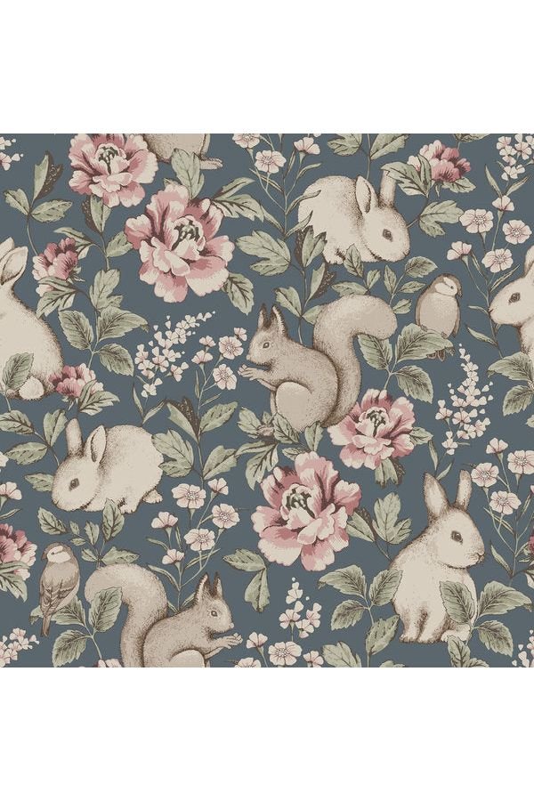 Newbie Wallpaper - Magic Forest - Blue van Boråstapeter | Kids Conceptstore Le Fanfare