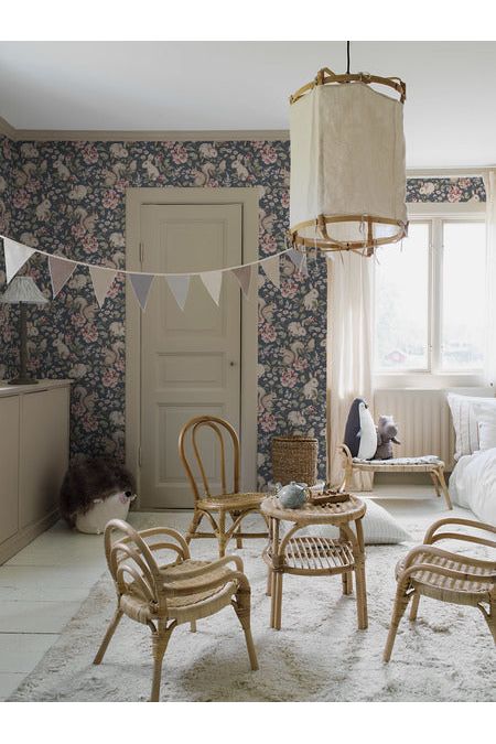 Newbie Wallpaper - Magic Forest - Blue van Boråstapeter | Kids Conceptstore Le Fanfare