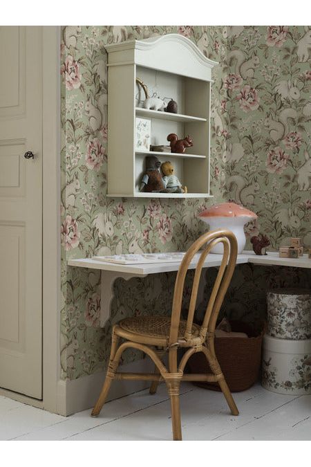 Newbie Wallpaper - Magic Forest - Green van Boråstapeter | Kids Conceptstore Le Fanfare