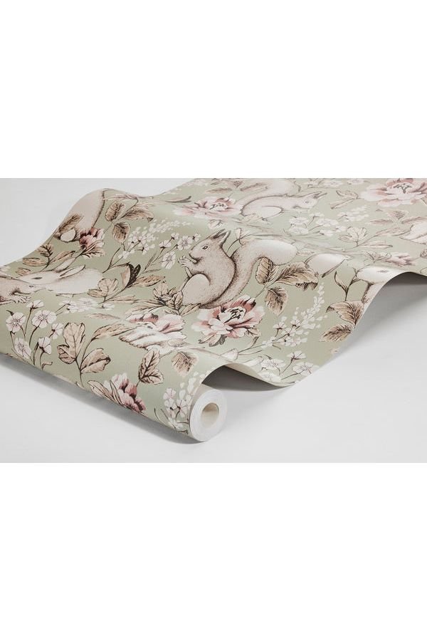 Newbie Wallpaper - Magic Forest - Green van Boråstapeter | Kids Conceptstore Le Fanfare