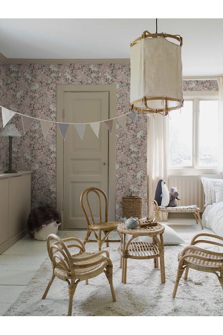Newbie Wallpaper - Magic Forest - Pink van Boråstapeter | Kids Conceptstore Le Fanfare
