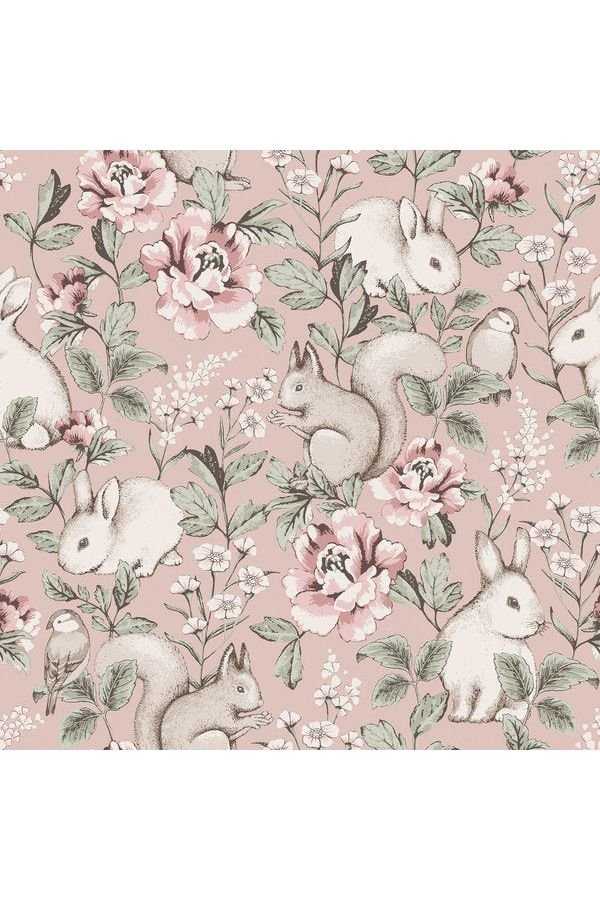 Newbie Wallpaper - Magic Forest - Pink van Boråstapeter | Kids Conceptstore Le Fanfare