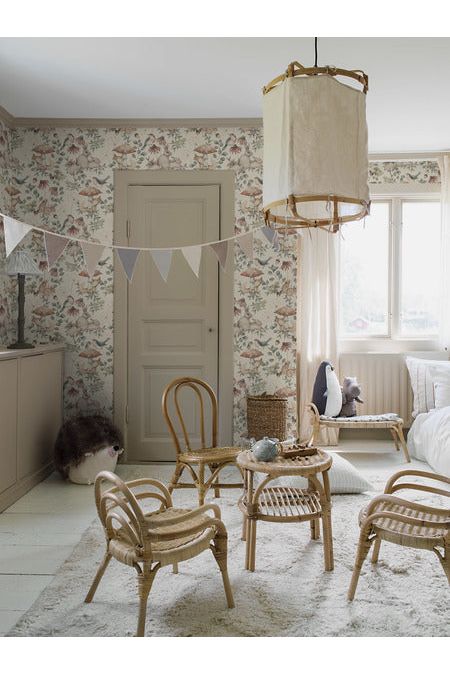 Newbie Wallpaper - Minou - Beige van Boråstapeter | Kids Conceptstore Le Fanfare