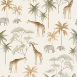 Newbie Wallpaper - Savannah - White van Boråstapeter | Kids Conceptstore Le Fanfare