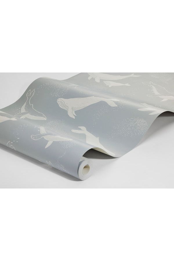Newbie Wallpaper - Whales - Blue van Boråstapeter | Kids Conceptstore Le Fanfare