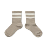 Nico - Ribbed Varsity Crew Socks - Gris Perle van Collegien | Kids Conceptstore Le Fanfare