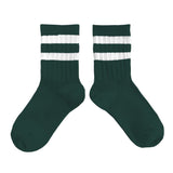 Nico - Ribbed Varsity Crew Socks - Vert Foret van Collegien | Kids Conceptstore Le Fanfare