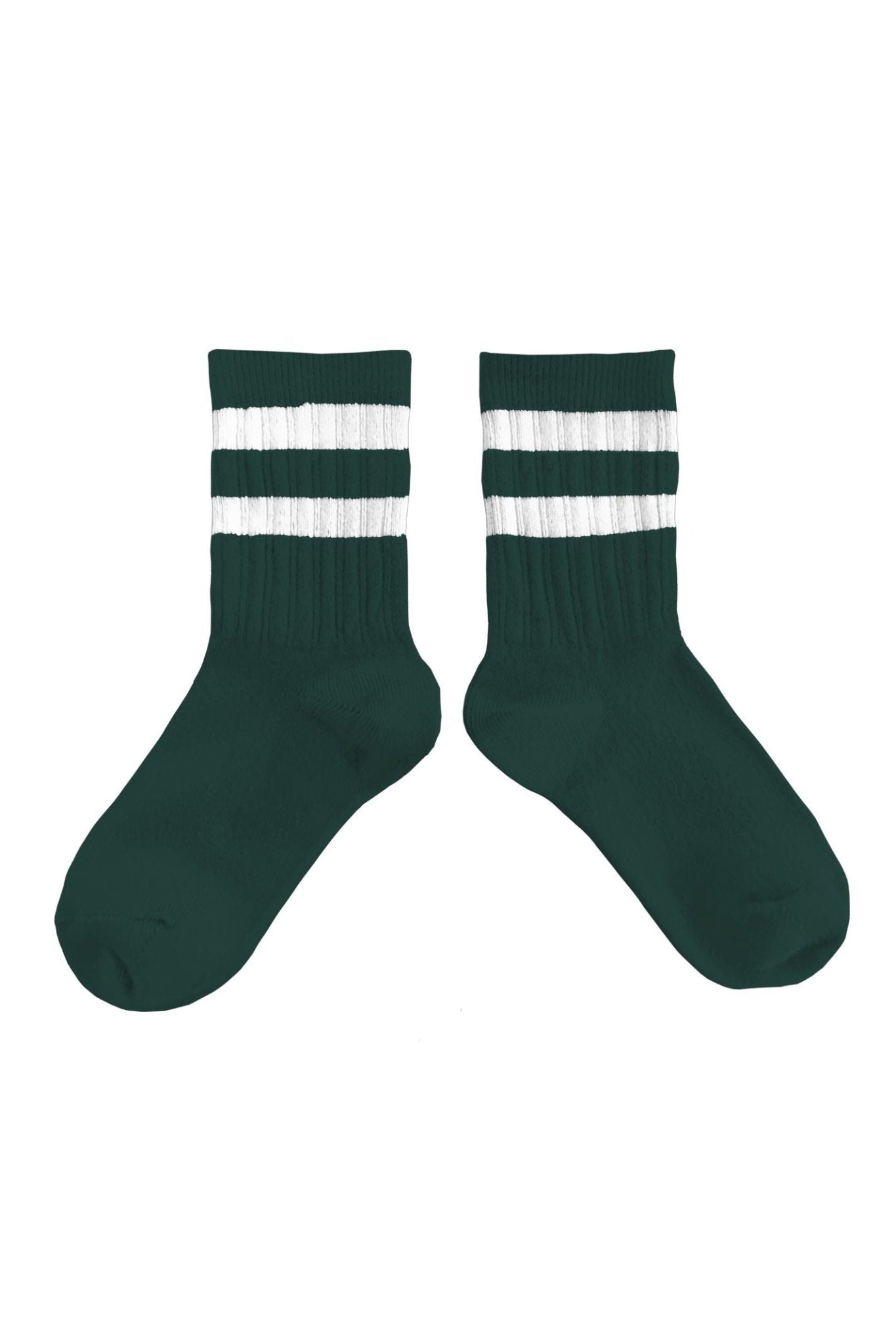 Nico - Ribbed Varsity Crew Socks - Vert Foret van Collegien | Kids Conceptstore Le Fanfare