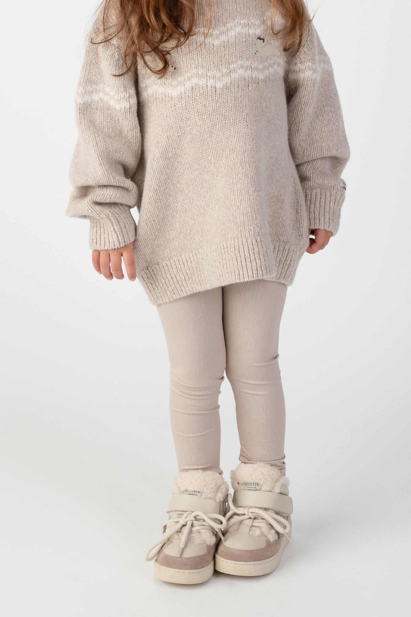 Nienja Leggings - Lavender Brown van Donsje Amsterdam | Kids Conceptstore Le Fanfare