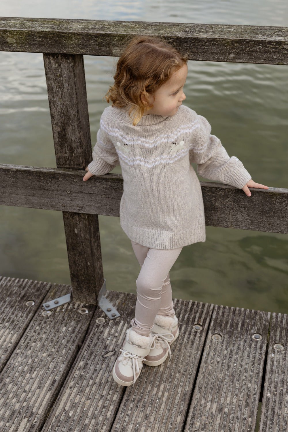Nienja Leggings - Lavender Brown van Donsje Amsterdam | Kids Conceptstore Le Fanfare