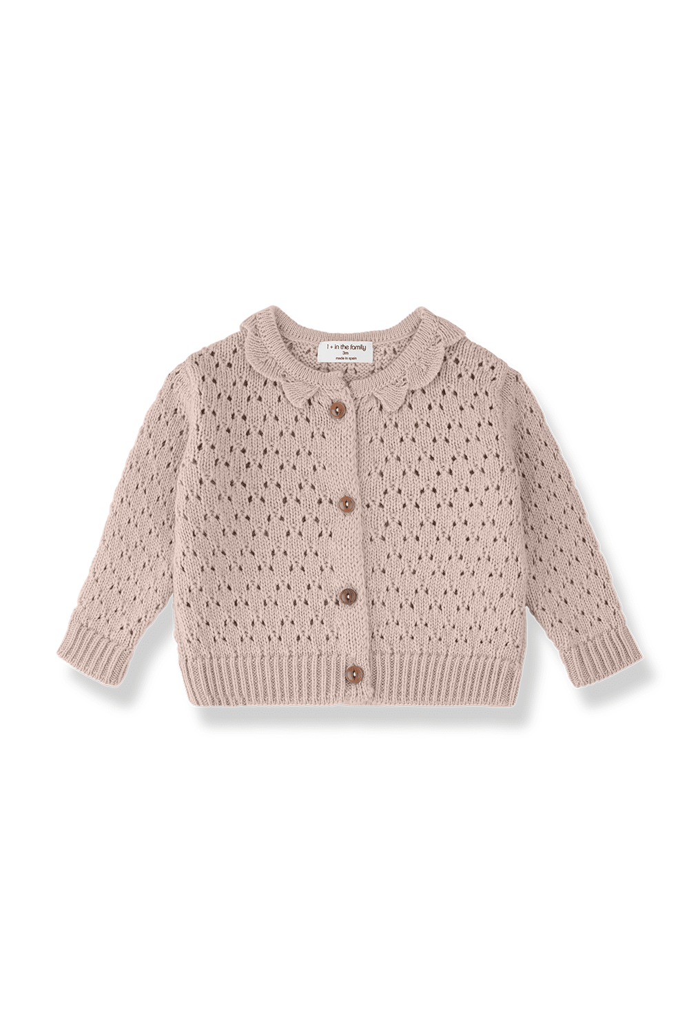 Nimes-Bb girly cardigan - nude van 1+ in the family | Kids Conceptstore Le Fanfare