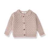 Nimes-Bb girly cardigan - nude van 1+ in the family | Kids Conceptstore Le Fanfare