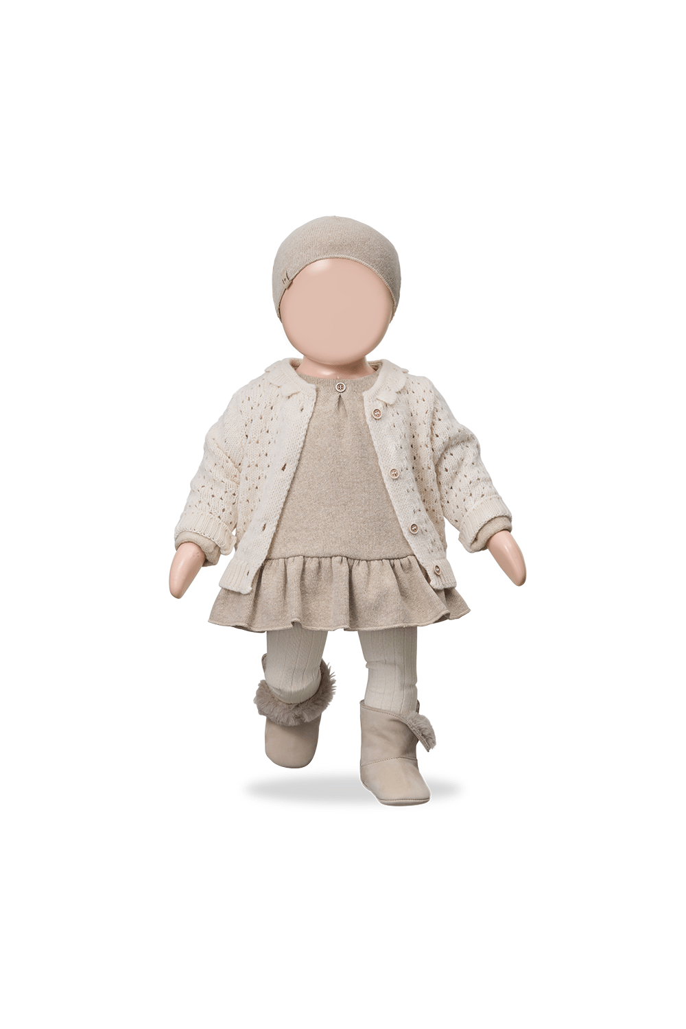 Nimes-Nb girly cardigan - ecru van 1+ in the family | Kids Conceptstore Le Fanfare
