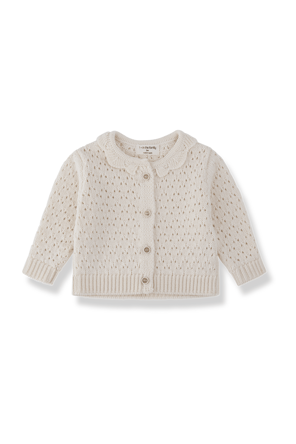 Nimes-Nb girly cardigan - ecru van 1+ in the family | Kids Conceptstore Le Fanfare