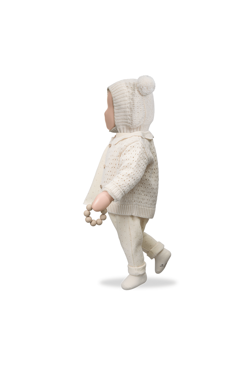 Nimes-Nb girly cardigan - ecru van 1+ in the family | Kids Conceptstore Le Fanfare
