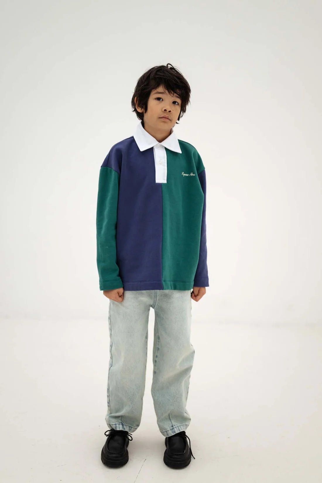 No sweat pant - Vintage mud blue van Repose AMS | Kids Conceptstore Le Fanfare