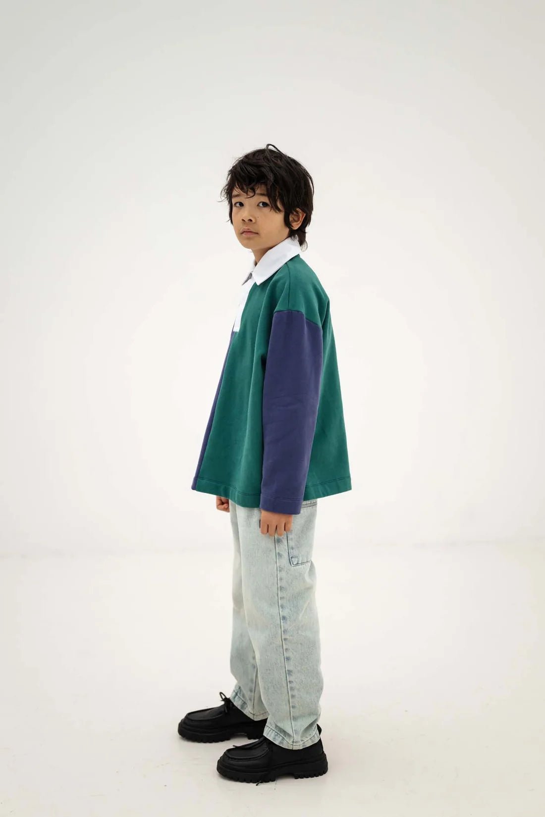 No sweat pant - Vintage mud blue van Repose AMS | Kids Conceptstore Le Fanfare
