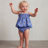 Baby Smock Set - Iris/Tea