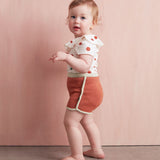 70'S Shorts - Burnt Orange/Pale Green