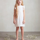 Ruffle Swiss Dots Dress - Gardenia