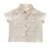 Button Down Shirt - Gardenia/Checks