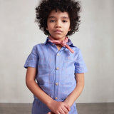 Button Down Shirt - Iris/Checks