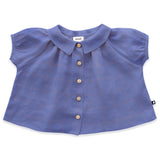 Short Sleeve Blouse - Iris/Checks