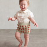 Cap Sleeve Top - Gardenia/Checks